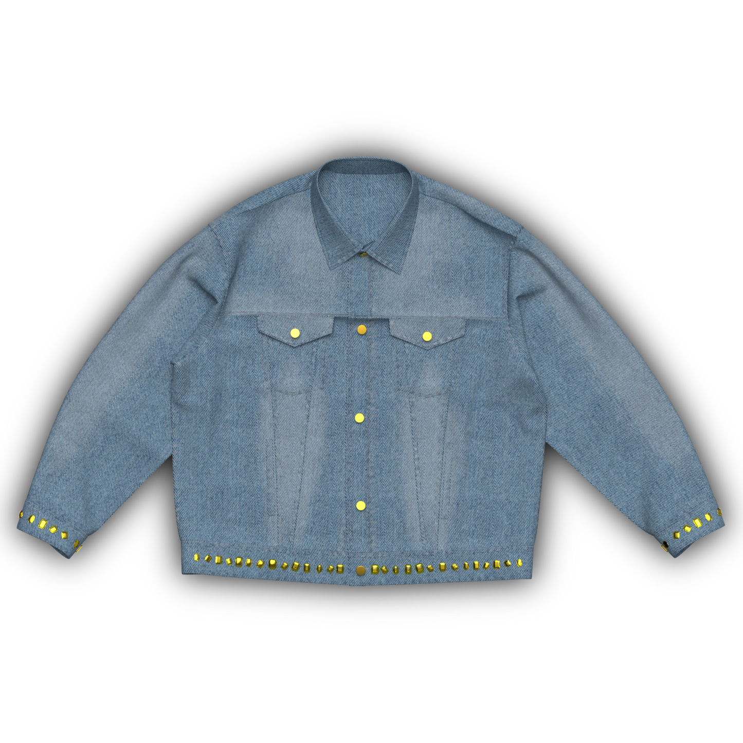 Rhinestone Denim Jacket By Omarr Norman-Lott