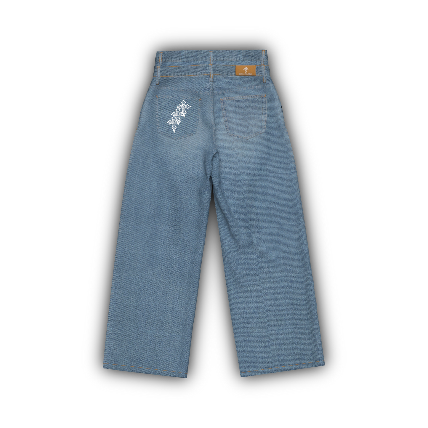 Rhinestone Denim Pants By Omarr Norman-Lott